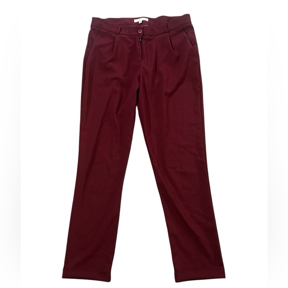 Under Skies Burgundy Slim Ankle Pants Medium - Picture 2 of 4